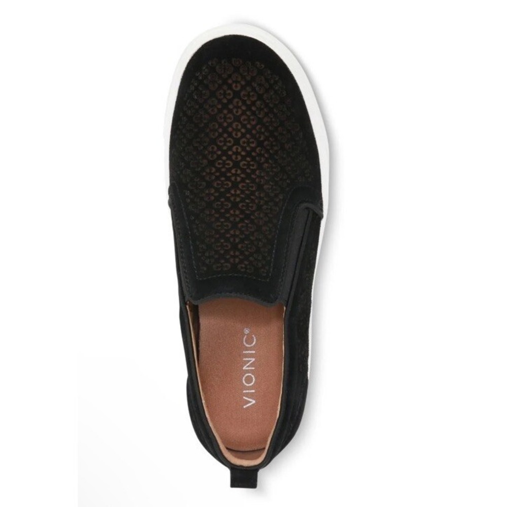Vionic‎ Kimmie Perf Sneaker Womens 8.5 Black Arch Support New - Picture 7 of 10